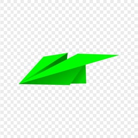 HD Green Paper Plane Transparent PNG