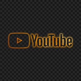 HD Orange Neon Aesthetic Youtube YT Logo PNG