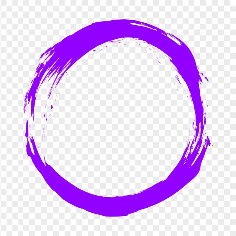 Purple Brush Stroke Circle PNG Image