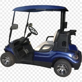 Golf Buggies Blue Cart Side View