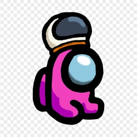 HD Pink Among Us Mini Crewmate Character Baby Astronaut Helmet PNG