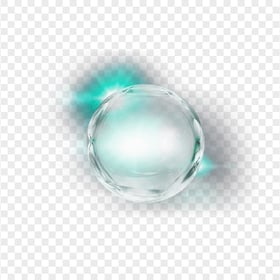 Green Glass Circle Water Droplet PNG