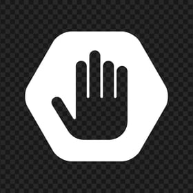 HD Outline Hand Stop Silhouette On White Road Stop Sign PNG