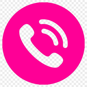 HD Pink Round Circle Phone Icon Transparent PNG