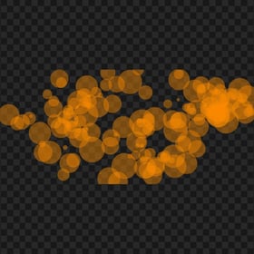 HD Light Orange Bokeh Effect PNG
