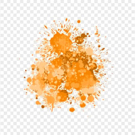 HD Splash Effect Of Orange Paint Transparent PNG