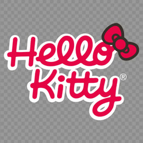 Hello Kitty Red Logo Type HD Transparent Background