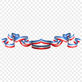 Ribbon With American United States Flag Illustration