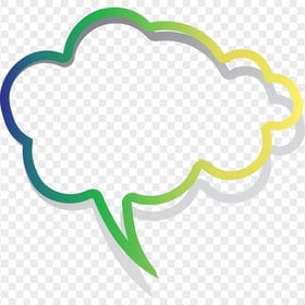 Multicolored Graphic Thinking Speech Cloud