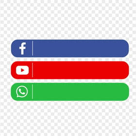 HD Facebook Youtube & Whatsapp Lower Third Signature PNG