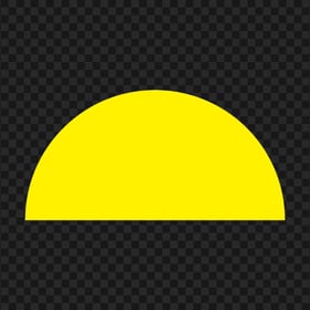 PNG Yellow Half Semi Circle