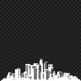 Los Angeles Skyline City White Silhouette HD PNG