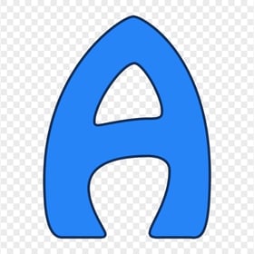 PNG Flat A Blue Letter Text Alphabet
