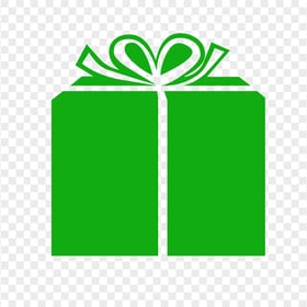 Green Gift Box Bow Tie Icon Transparent PNG