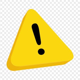 Yellow 3D Vector Caution Triangle Icon Illustration