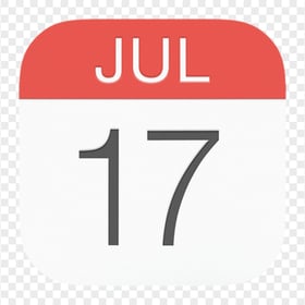 July 17 Calendar Vector Icon