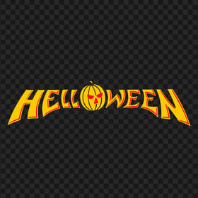 Halloween Yellow Text Logo HD PNG