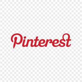 Red Trademark Pinterest Brand Text Logo Vector