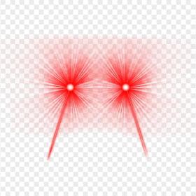 HD Red Eyes Lazer Flare Effect Front View PNG