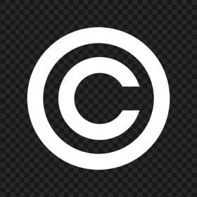 Copyright Round White Logo Icon HD PNG