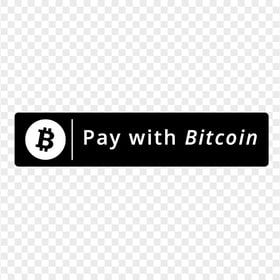 HD Pay With Bitcoin BTC Black Button PNG