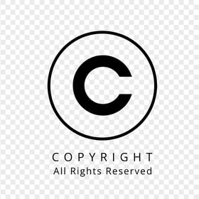 All Rights Reserved Copyright Black Logo PNG