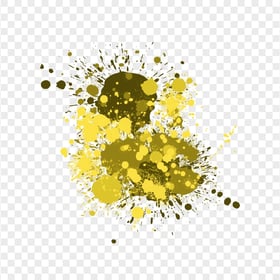 Grunge Yellow Drop Paint Splodge HD Transparent PNG