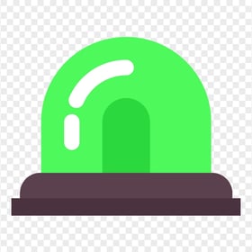 PNG Flat Green Beacon Siren Light Alarm Icon