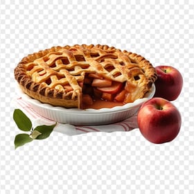 Delicious Flaky Pie with Apple Fruit HD Transparent PNG