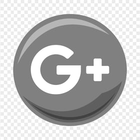 Gray & White Illustration Round Google Plus Icon