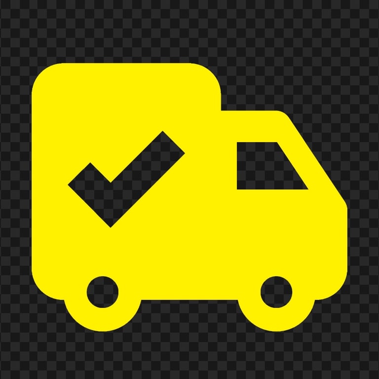 Freight Ship Shipping Truck Delivery Yellow Icon Transparent PNG