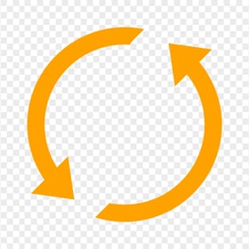 FREE Circle Arrow Orange Icon PNG