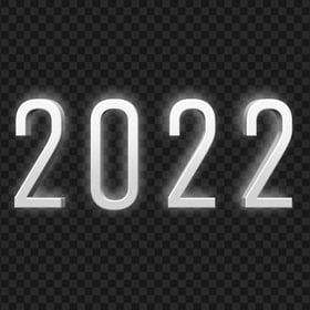 Download HD White 3D 2022 Text PNG