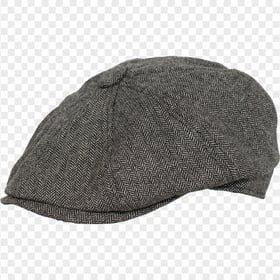 HD Newsboy Grey Cap Hat PNG