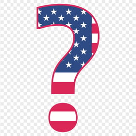 HD Question Mark USA Flag Style Icon PNG