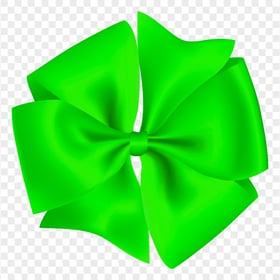 Circular Gift Green Bow PNG