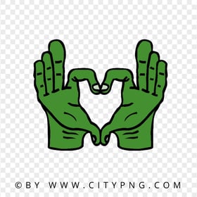 HD Pepe The Frog Hands Heart Sign Love PNG