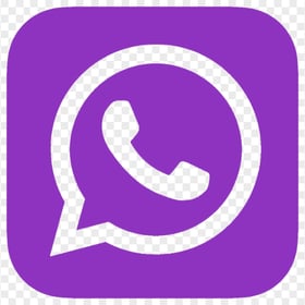 HD Purple Outline Whatsapp Wa Whats App Square Logo Icon PNG