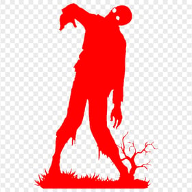 Red Zombie Death Monster Silhouette Transparent PNG