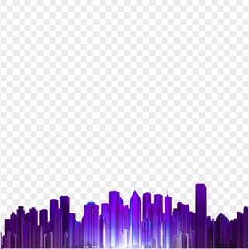 Purple Cityscape Building City Silhouette FREE PNG