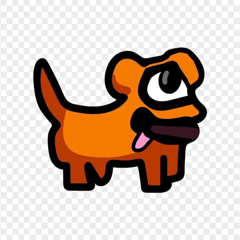 HD Orange Among Us Dog PNG