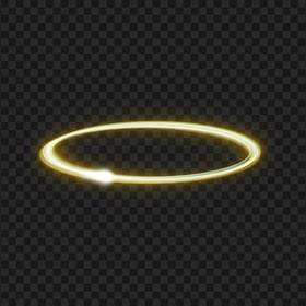 Yellow Glowing Ring Circle Effect HD PNG