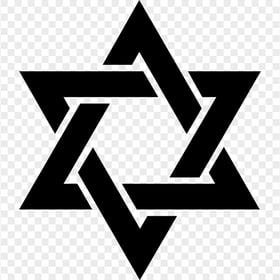 HD Black Star of David Jewish Symbol PNG