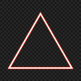 HD Red Glowing Triangle Neon PNG