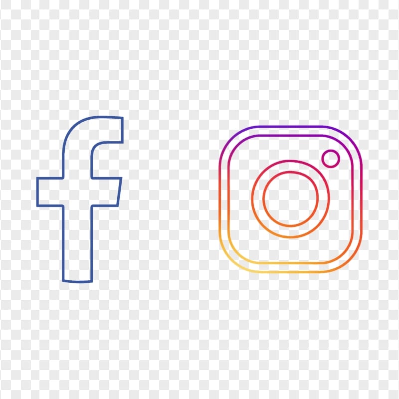 HD Outline Facebook & Instagram Logos Icons PNG | Citypng