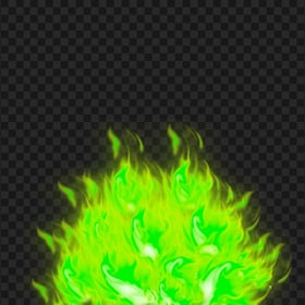 HD Green Huge Fire Flames Transparent Background