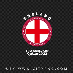 We Support England World Cup 2022 Logo FREE PNG