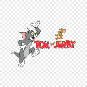 HD Tom & Jerry Characters With Text Logo PNG
