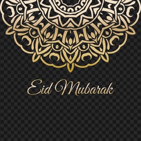 Gold Arabic Geometric Pattern Eid Mubarak Design