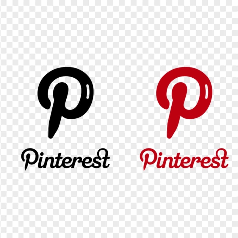 Black And Red Pinterest Vector Text Logo | Citypng